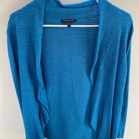 Eileen Fisher Sweaters - Eileen Fisher Cardigan Sweater Teal Blue Petite Large